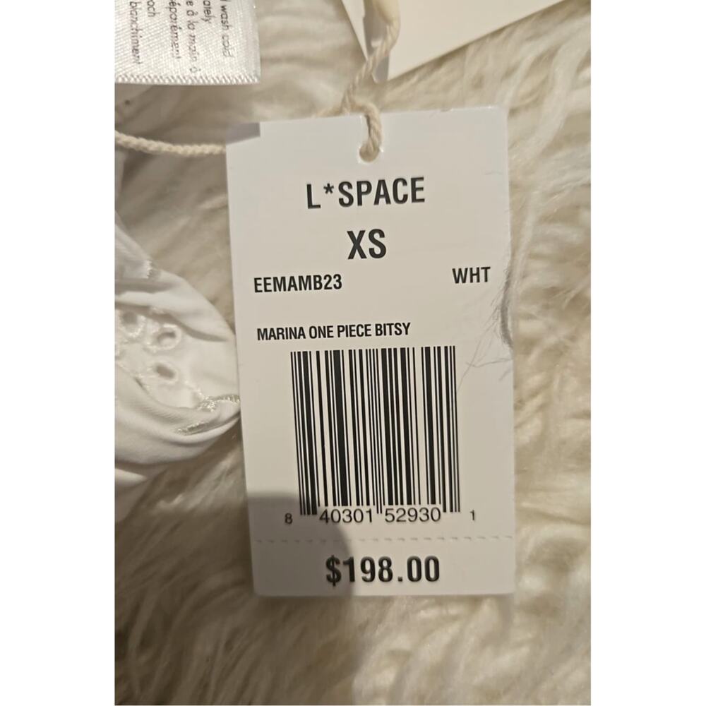 LSPACE Marina One Piece Bitsy Swimsuit White XS NWT - Picture 5 of 6